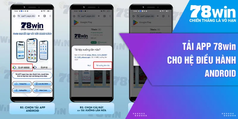 Tải app 78win cho hệ điều hành android